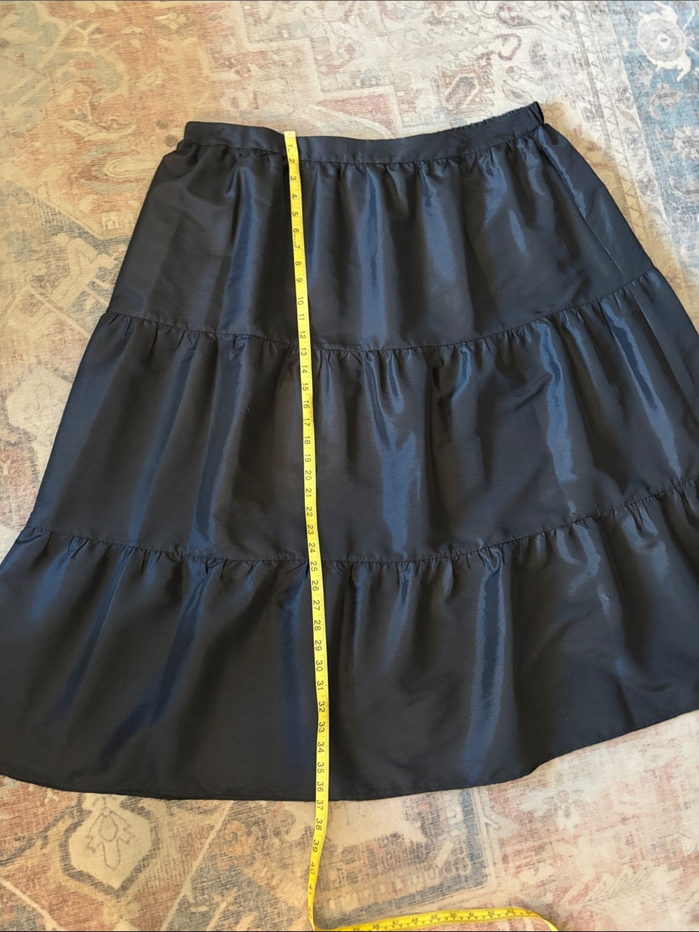 Vince Camuto Black Tiered A-Line‎ Skirt - Picture 3 of 4